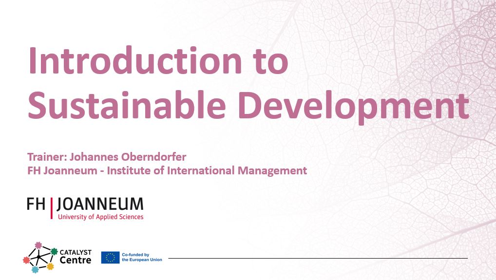 Introduction to Sustainable Development