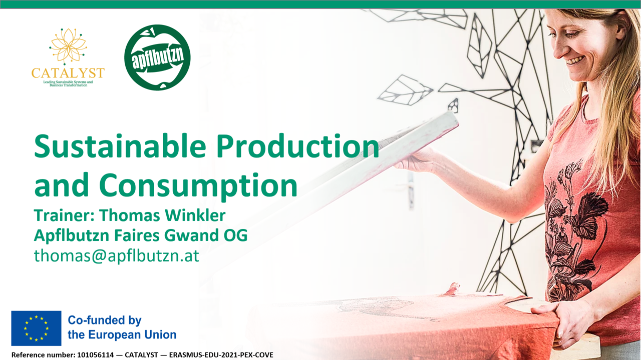 Sustainable Consumption and Production 